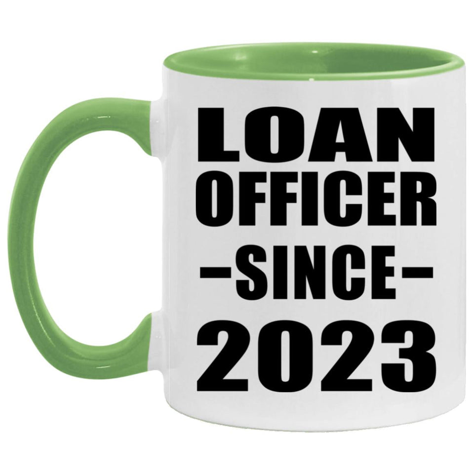 Loan Officer Since 2023 - 11oz Accent Mug Green