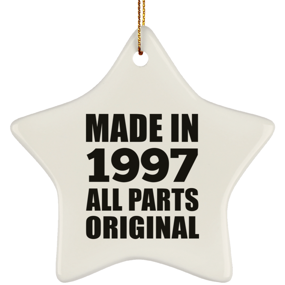 27th Birthday Made in 1997 All Parts Original - Star Ornament