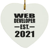 Web Developer Established EST. 2021 - Heart Ornament