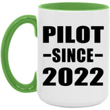 Pilot Since 2022 - 15oz Accent Mug Green