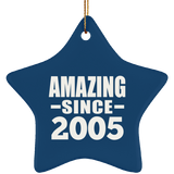 19th Birthday Amazing Since 2005 - Star Ornament