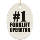 Number One #1 Forklift Operator - Oval Ornament
