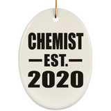 Chemist Established EST. 2020 - Oval Ornament