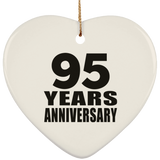 95th Anniversary 95 Years - Heart Ornament