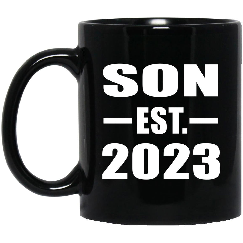 Son Established EST. 2023 - 11oz Coffee Mug Black