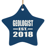 Geologist Established EST. 2018 - Star Ornament