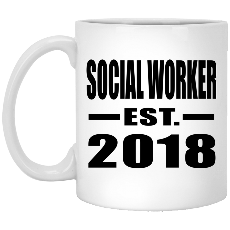 Social Worker Established EST. 2018 - 11 Oz Coffee Mug