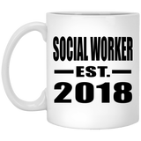 Social Worker Established EST. 2018 - 11 Oz Coffee Mug