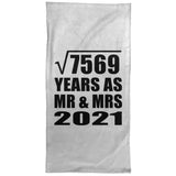 87th Anniversary Square Root of 7569 Years As Mr & Mrs 2021 - Hand Towel