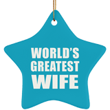 World's Greatest Wife - Star Ornament