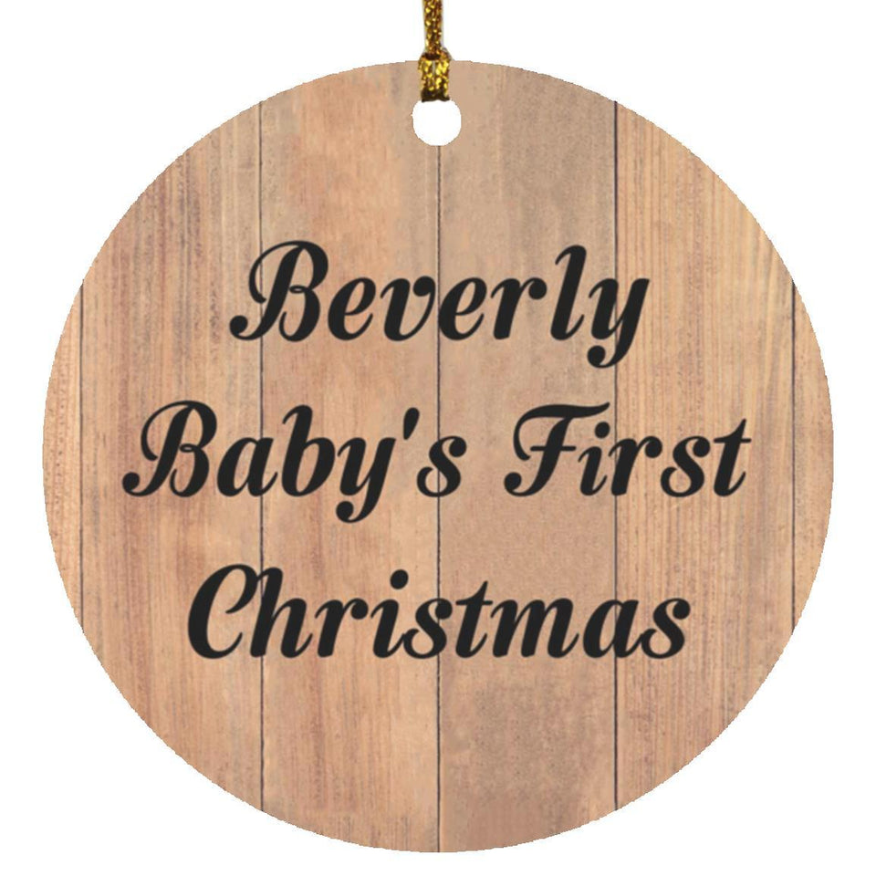 Beverly Baby's First Christmas - Circle Ornament C