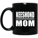 Keeshond Mom - 11oz Coffee Mug Black