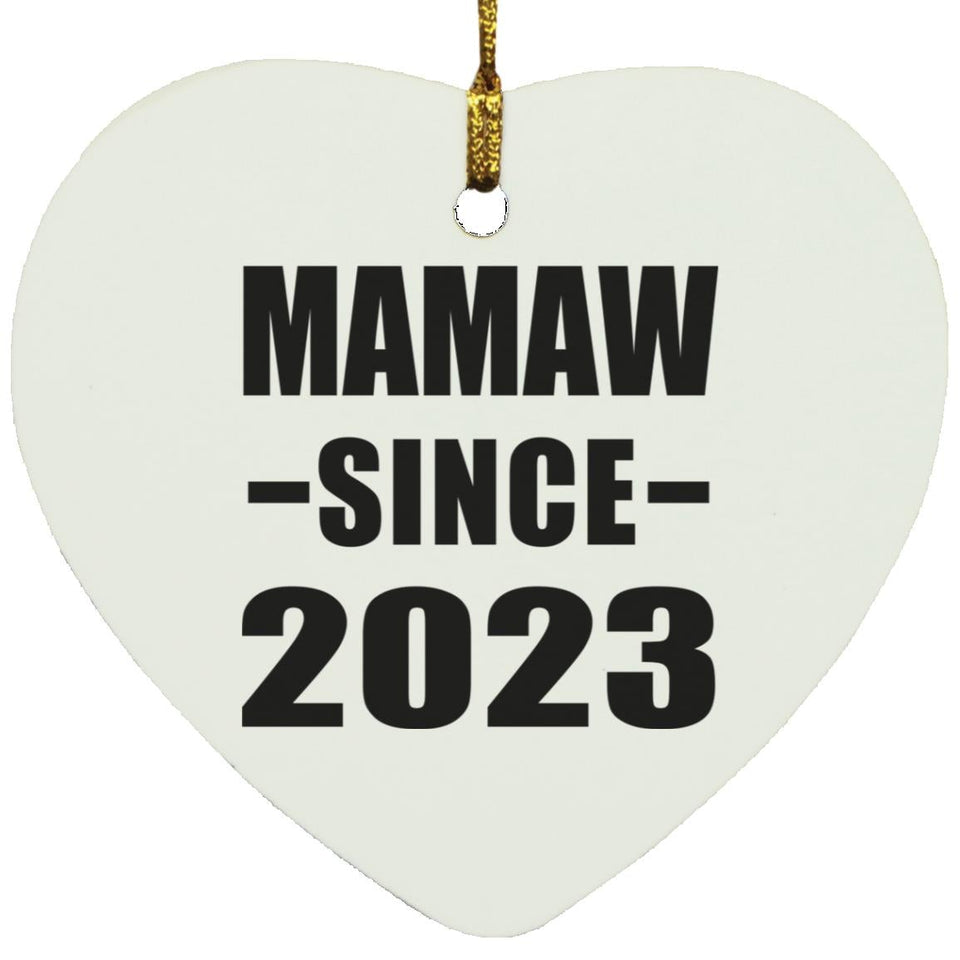 Mamaw Since 2023 - Heart Ornament
