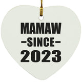 Mamaw Since 2023 - Heart Ornament