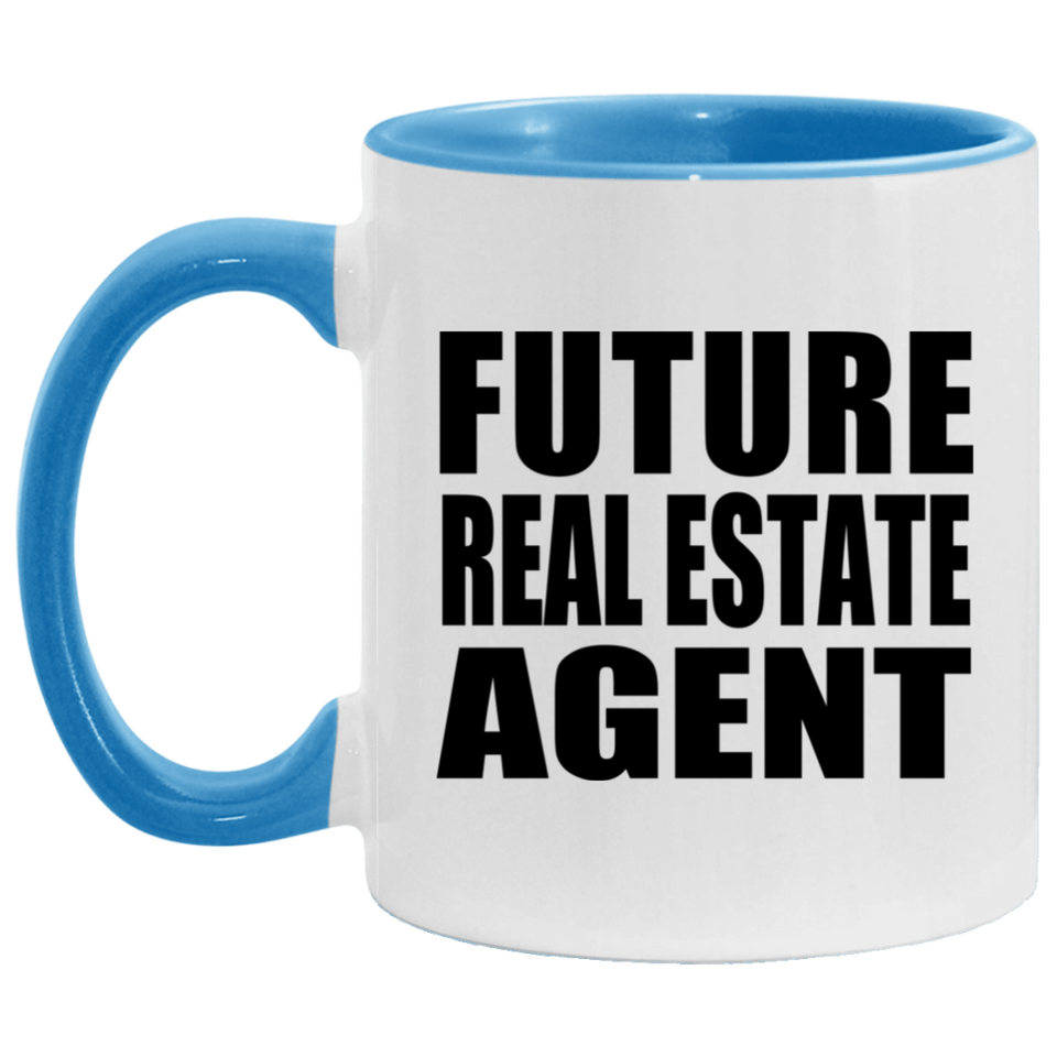 Future Real Estate Agent - 11oz Accent Mug Blue