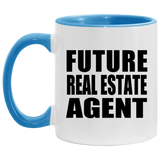Future Real Estate Agent - 11oz Accent Mug Blue