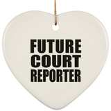 Future Court Reporter - Heart Ornament