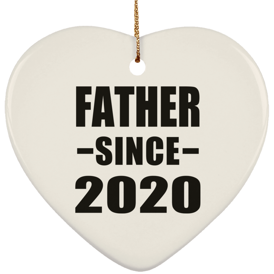 Father Since 2020 - Heart Ornament