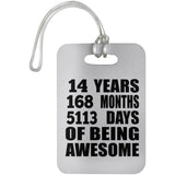 14th Birthday 14 Years 168 Months 5113 Days Of Awesome - Luggage Bag Tag