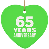 65th Anniversary 65 Years - Heart Ornament