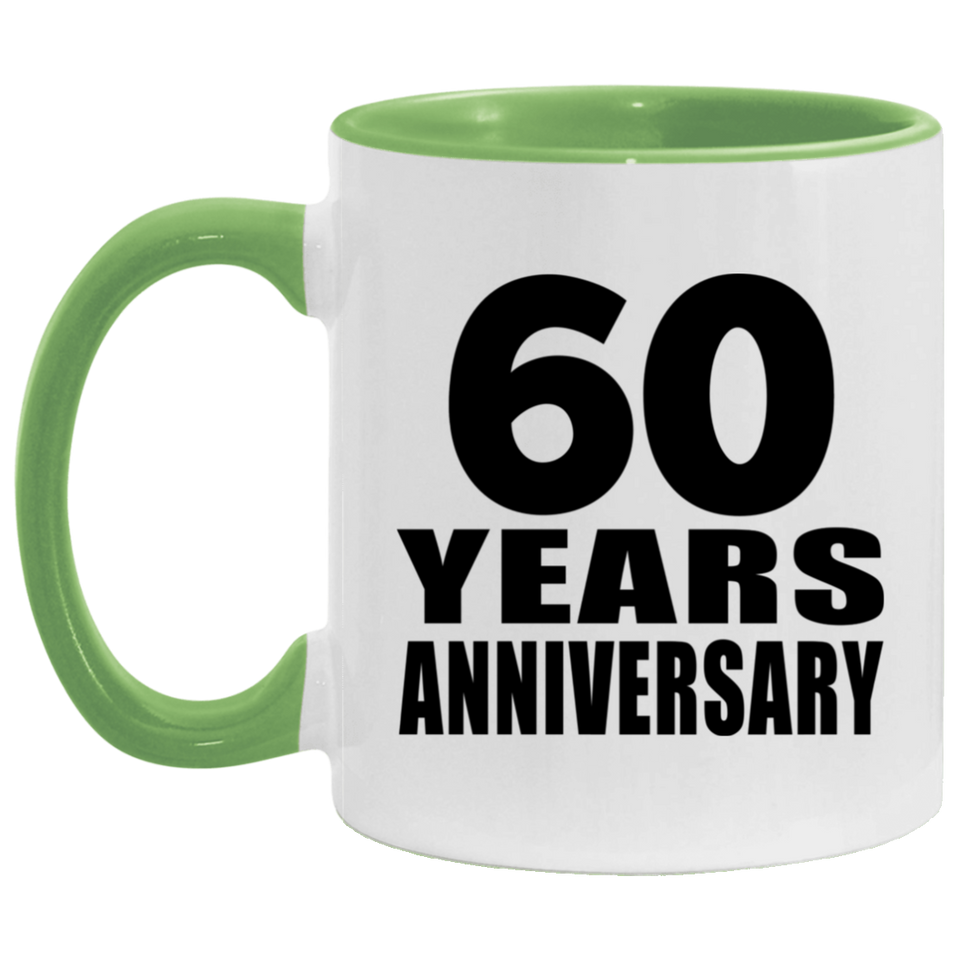 60th Anniversary 60 Years - 11oz Accent Mug Green