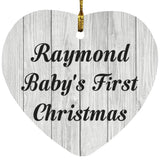 Raymond Baby's First Christmas - Heart Ornament F