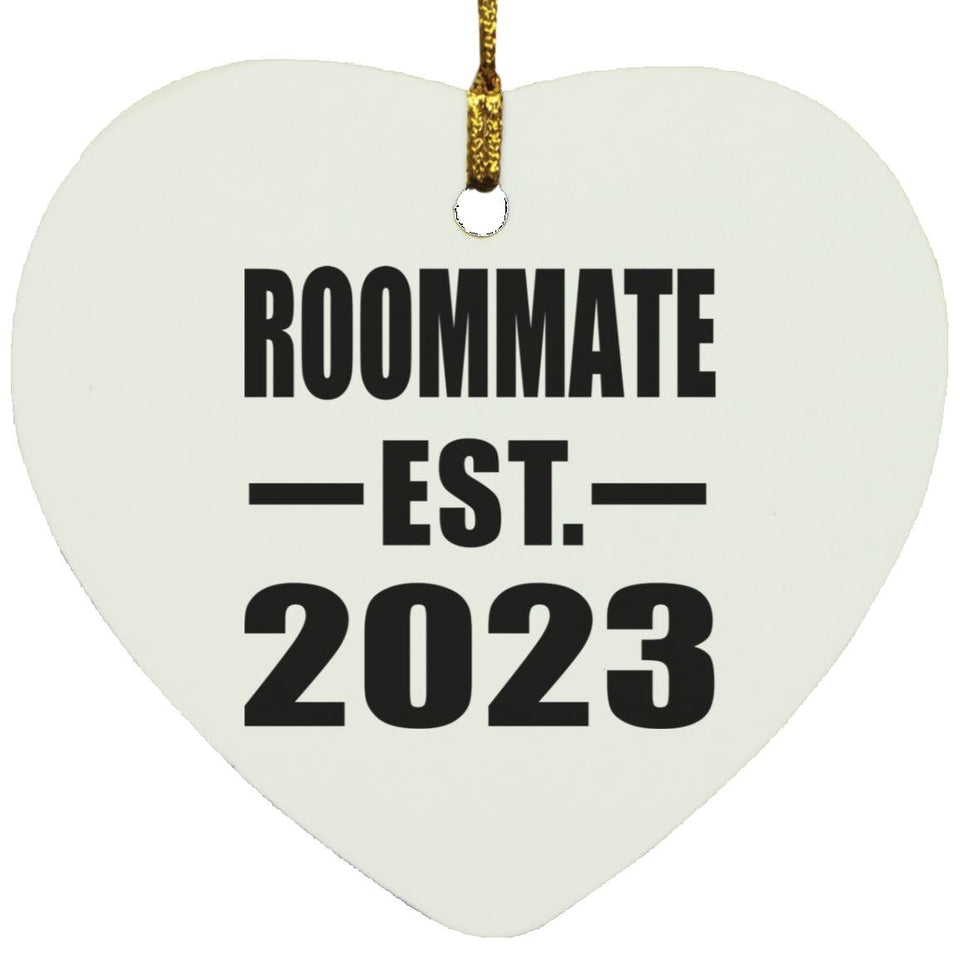 Roommate Established EST. 2023 - Heart Ornament