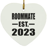 Roommate Established EST. 2023 - Heart Ornament