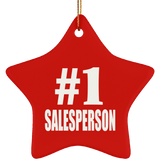 Number One #1 Salesperson - Star Ornament