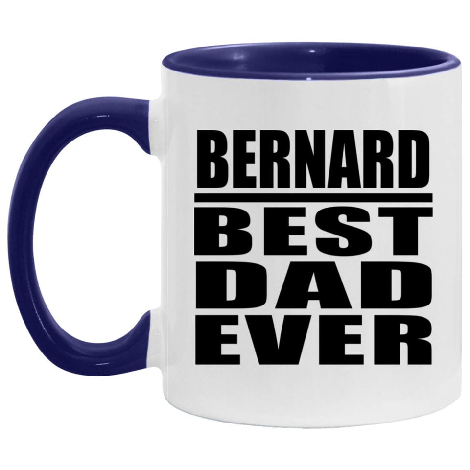 Bernard Best Dad Ever - 11oz Accent Mug Purple