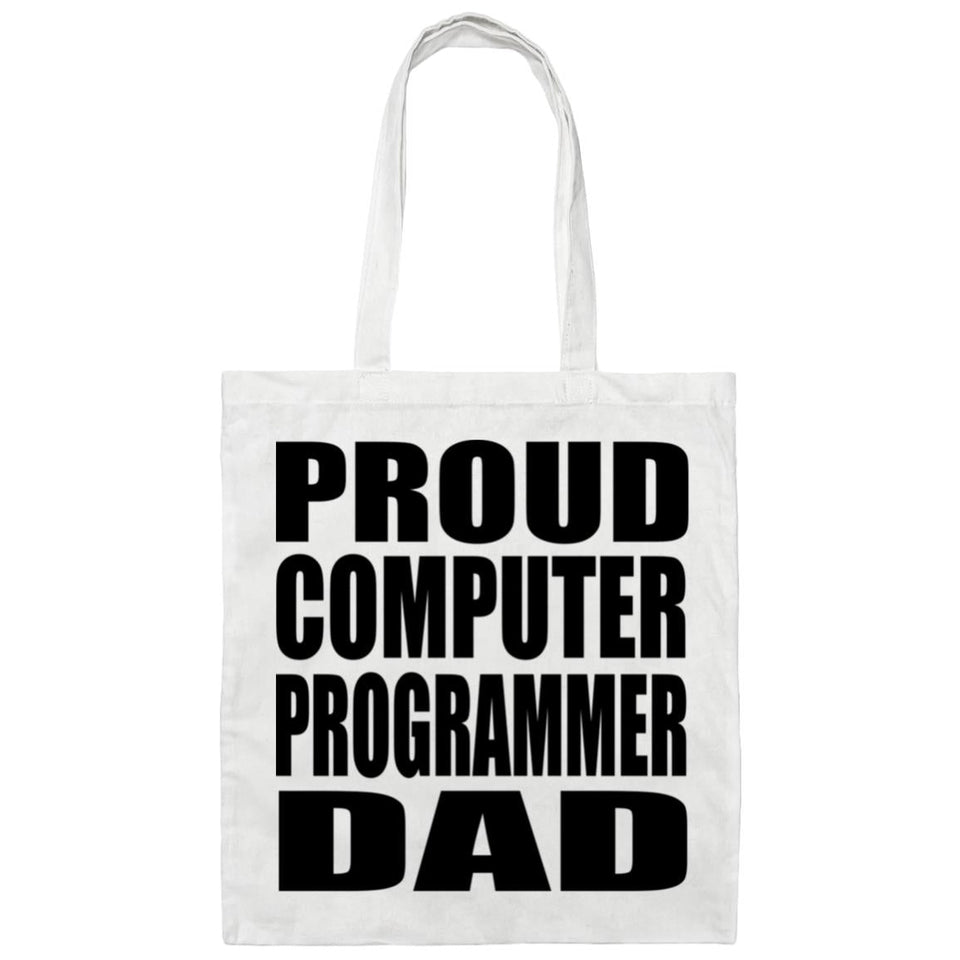 Proud Computer Programmer Dad - Tote Bag White