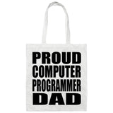 Proud Computer Programmer Dad - Tote Bag White