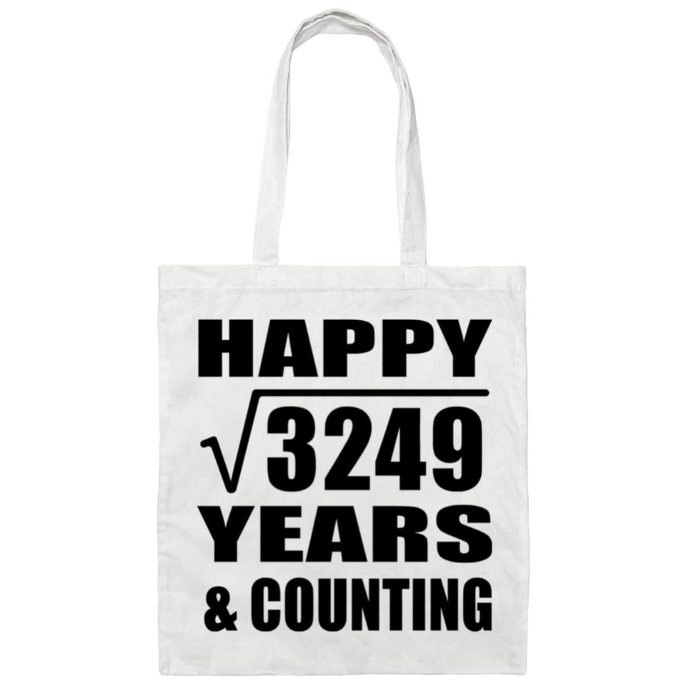 Happy 57th Anniversary Square Root of 3249 Years & Counting - Tote Bag White