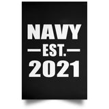 Navy Established EST. 2021 - Poster Portrait