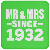 92nd Anniversary Mr & Mrs Since 1932 - Drink Coaster