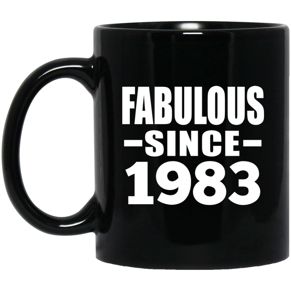 41st Birthday Fabulous Since 1983 - 11 Oz Coffee Mug Black