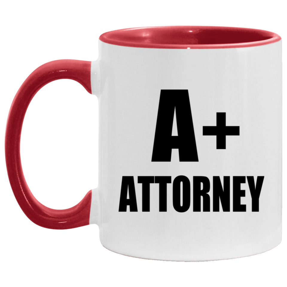 A+ Attorney - 11oz Accent Mug Red