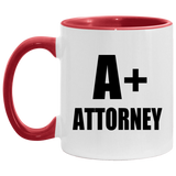 A+ Attorney - 11oz Accent Mug Red