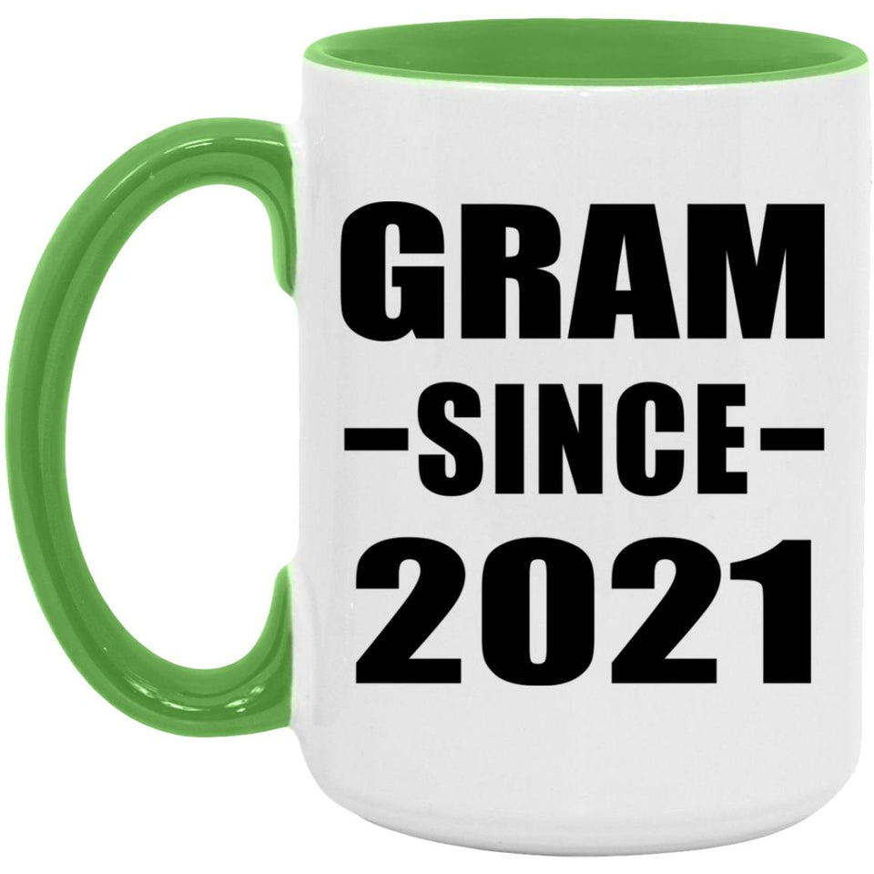 Gram Since 2021 - 15oz Accent Mug Green
