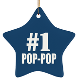 Number One #1 Pop-Pop - Star Ornament