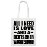 All I Need Is Love And A Deutscher Wachtelhund - Tote Bag White