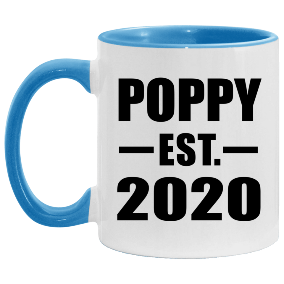 Poppy Established EST. 2020 - 11oz Accent Mug Blue