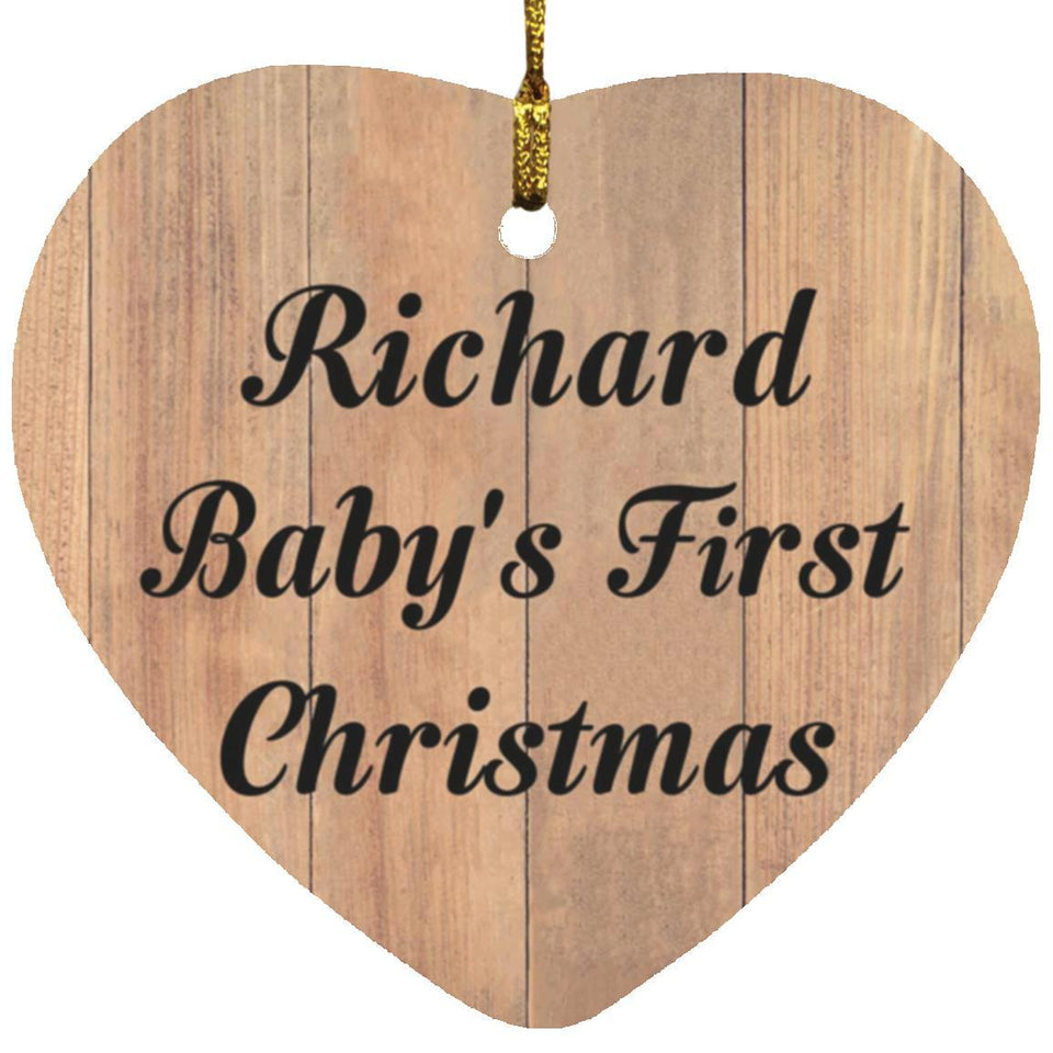 Richard Baby's First Christmas - Heart Ornament C