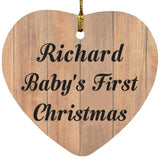 Richard Baby's First Christmas - Heart Ornament C