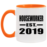 Houseworker Established EST. 2019 - 11oz Accent Mug Orange