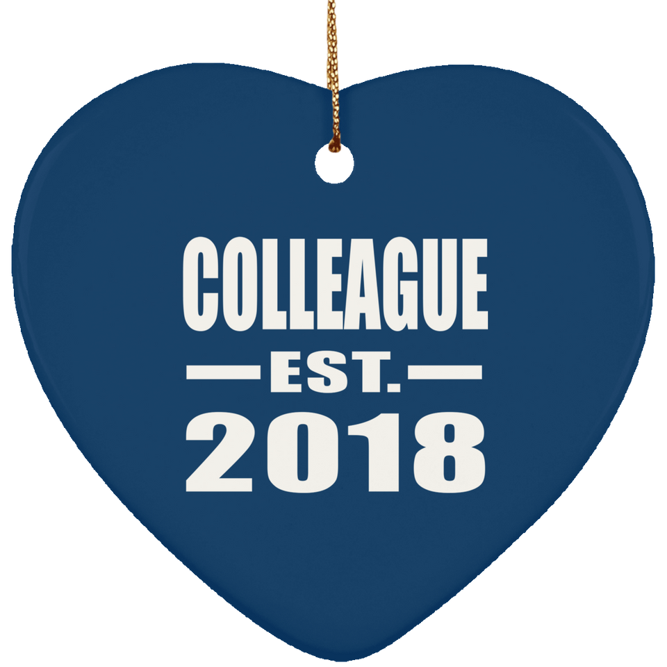 Colleague Est. 2018 - Heart Ornament
