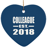 Colleague Est. 2018 - Heart Ornament