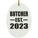 Butcher Established EST. 2023 - Oval Ornament