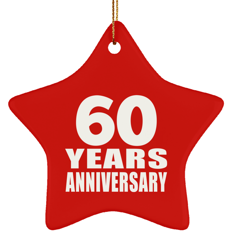 60th Anniversary 60 Years - Star Ornament