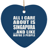 All I Care About Is Singapura - Heart Ornament